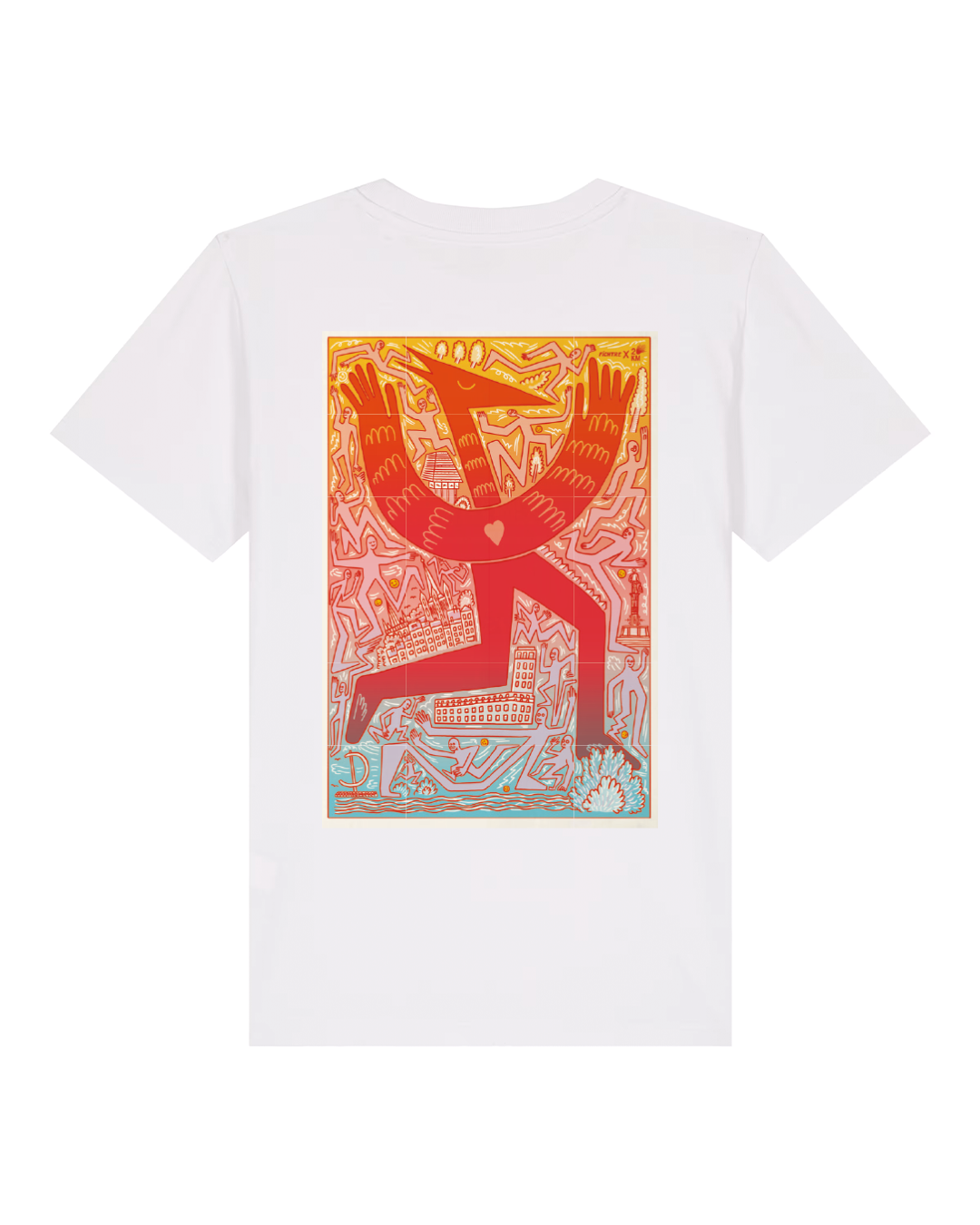 T-shirt blanc imprimé (enfant)