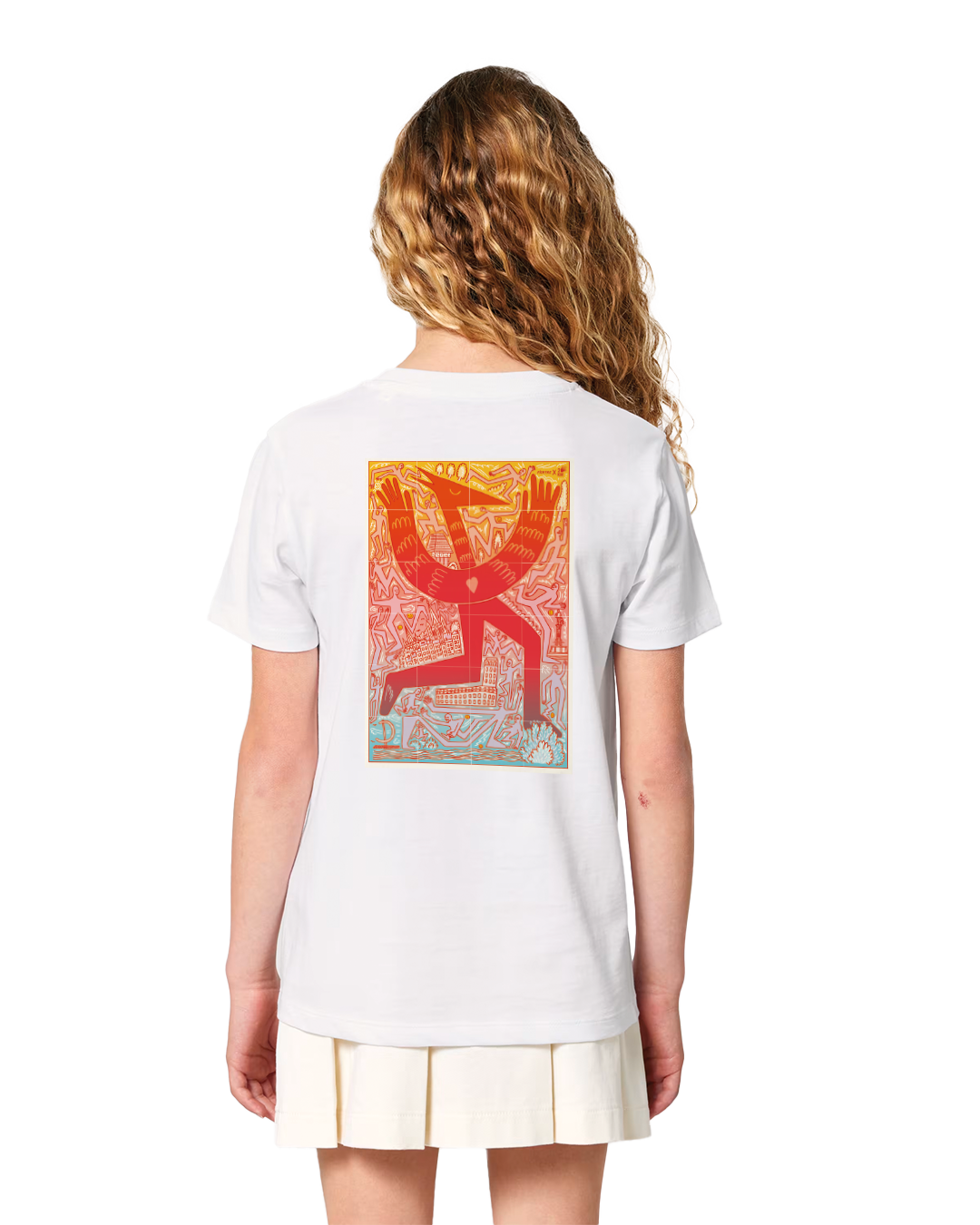 T-shirt blanc imprimé (enfant)