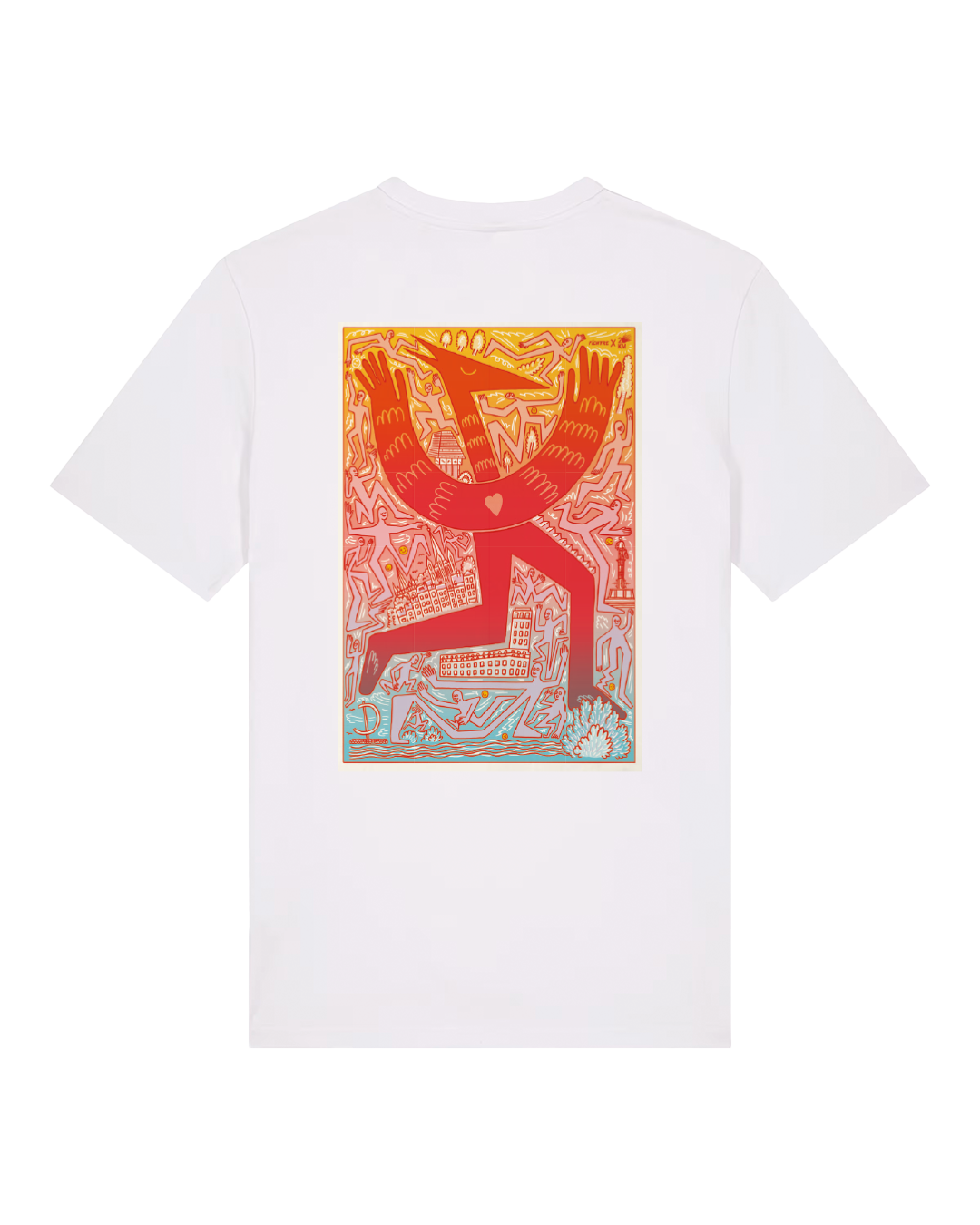 T-shirt blanc imprimé (adulte)