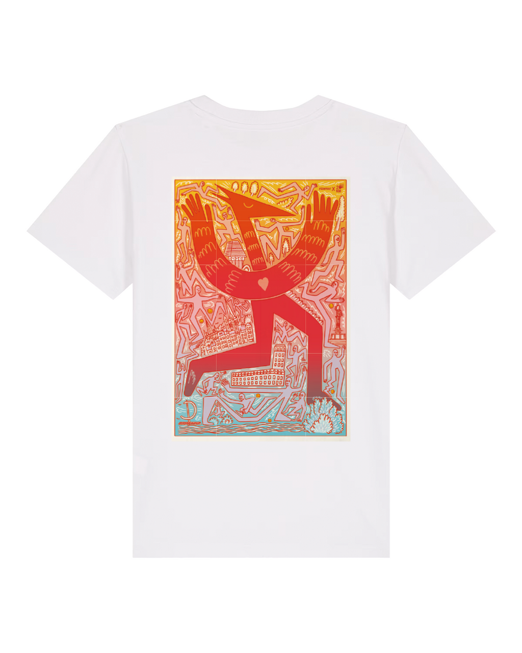 T-shirt blanc imprimé (enfant)