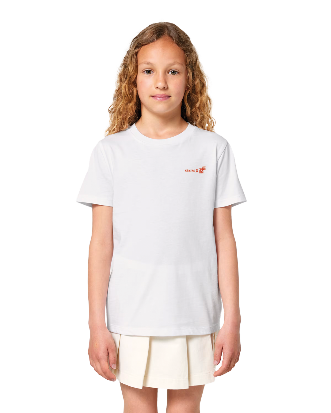 T-shirt blanc imprimé (enfant)