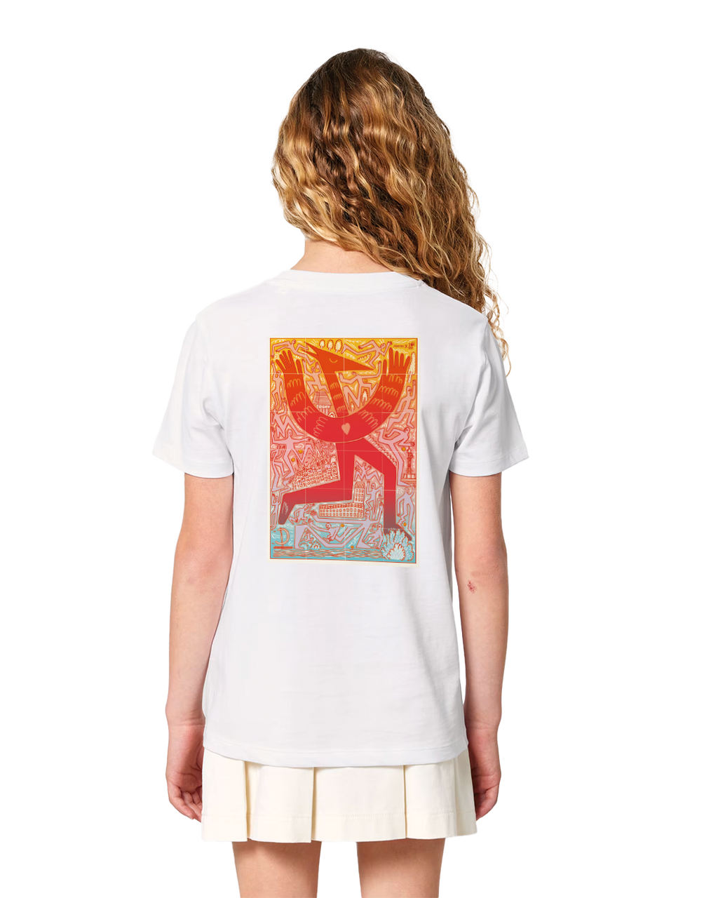 T-shirt blanc imprimé (enfant)
