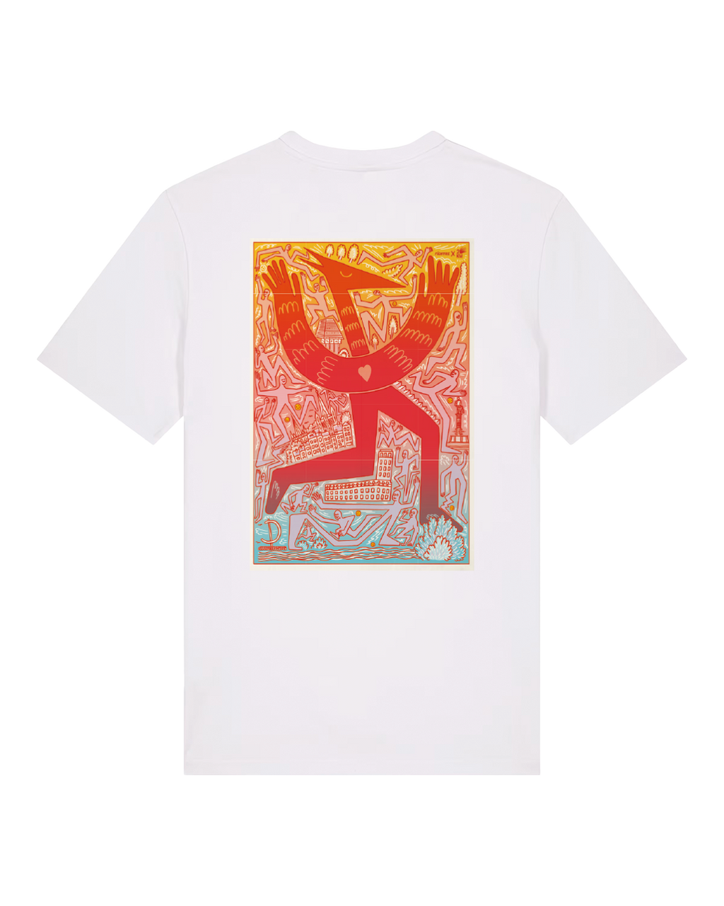 T-shirt blanc imprimé (adulte)